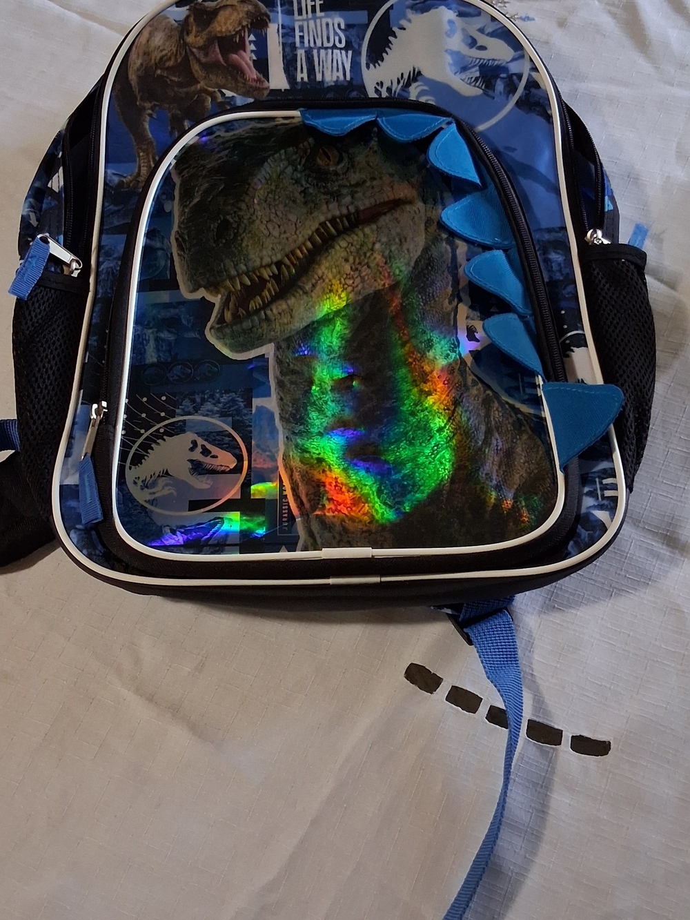 Blue Dinosaur Holographic Kids Backpack 260118